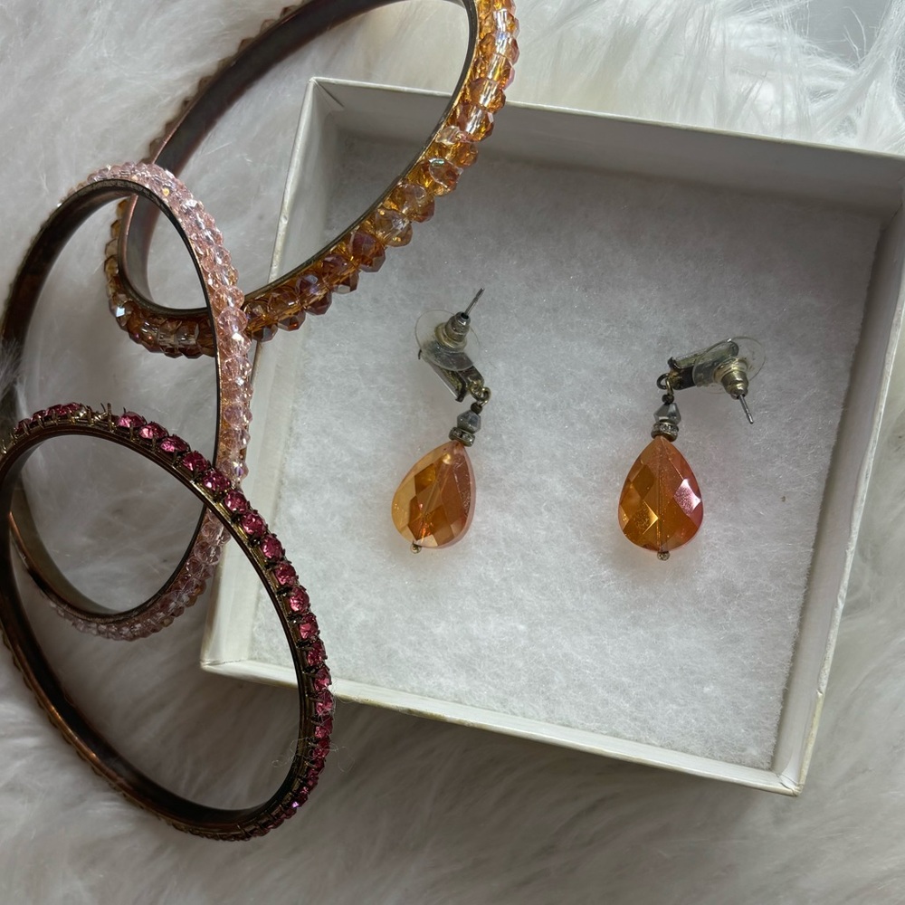 Bracelet Stack And Matching Earrings - image 1